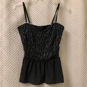 Bebe Elegant Black Strappy Top